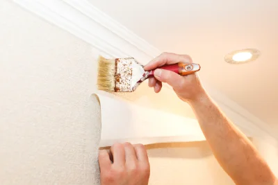 Pose de papier peint à Mertrud — revêtements muraux et toiles de verre